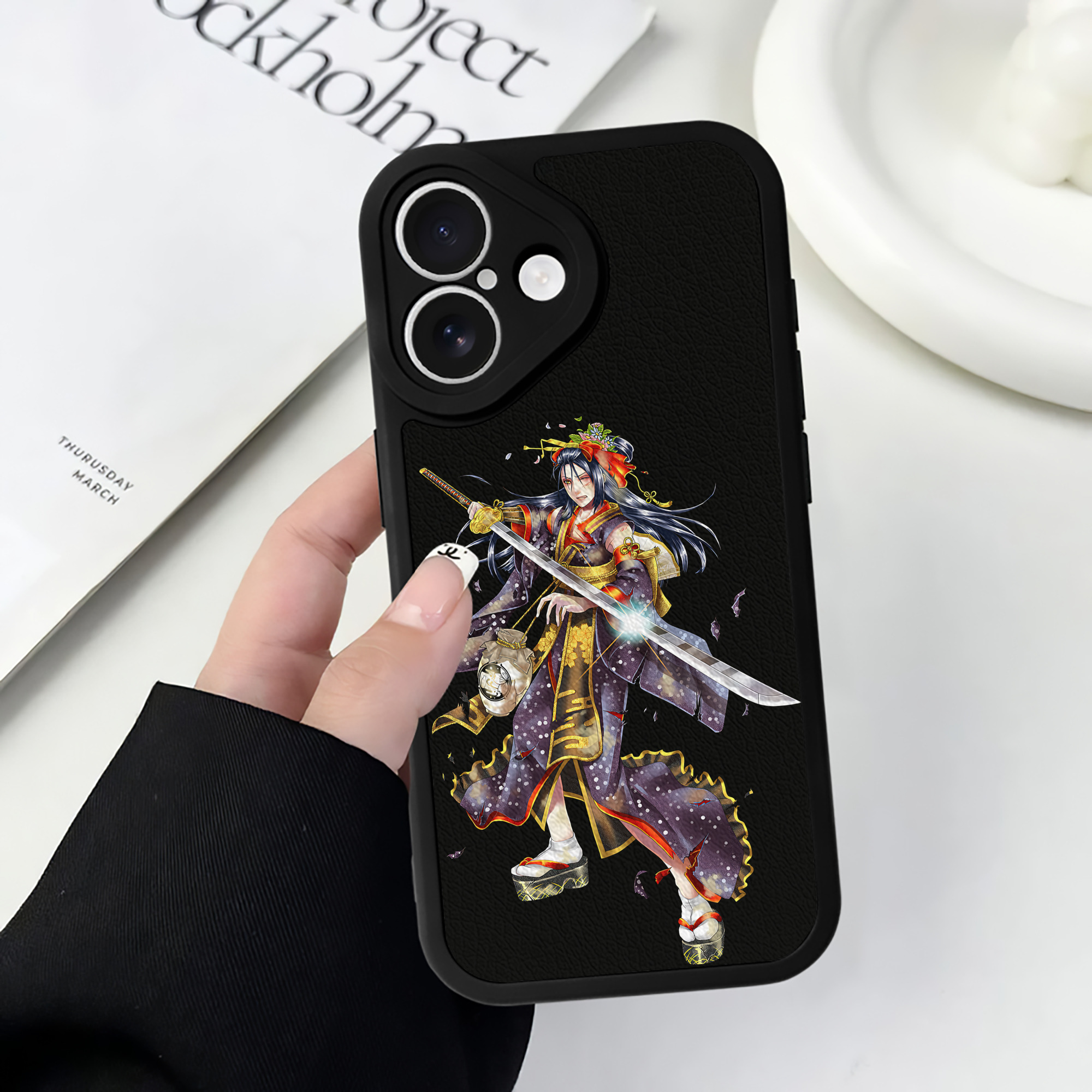 （画像用） 刀剣乱舞 Touken Ranbu 【iPhone 16シリーズ対応】シリコンスマホケース（レザー調） 材質：シリコン